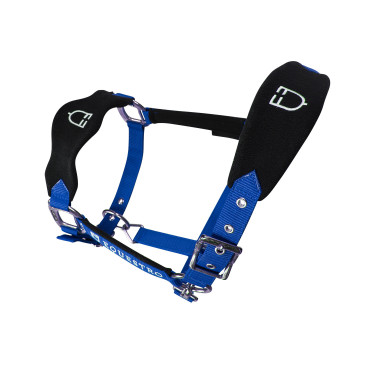 Licol en nylon avec longe et doublure en polaire Equestro Bleu royal Licol en nylon avec longe et doublure en polaire Equestro Bleu royal