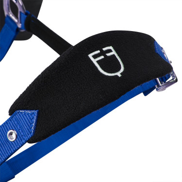Licol en nylon avec longe et doublure en polaire Equestro Bleu royal Licol en nylon avec longe et doublure en polaire Equestro Bleu royal