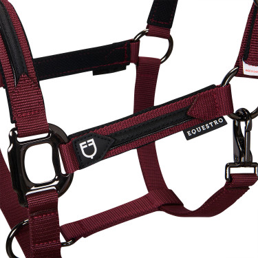 Licol en nylon avec longe Elegance Equestro Bordeaux