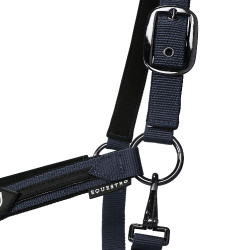 Licol en nylon avec longe Elegance Equestro Marine Bleu marine