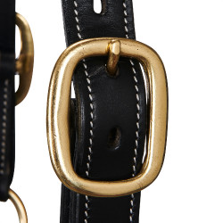 Licol en cuir supérieur Equestro Noir Licol en cuir supérieur Equestro Noir