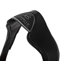 Licol en cuir avec protection ergonomique en veau Acavallo Noir