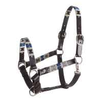 Lederen halster met geometrisch patroon Polo Equestro Donkerbruin