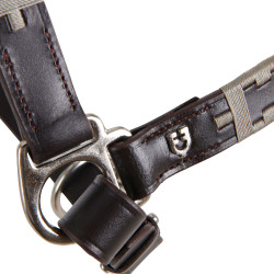Licol en cuir avec motif géométrique Polo Equestro Marron foncé Licol en cuir avec motif géométrique Polo Equestro Marron foncé