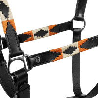 Lederen halster met Navajo-versieringen Polo N Equestro Zwart Lederen halster met Navajo-versieringen Polo N Equestro Zwart
