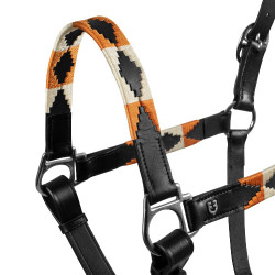 Licol en cuir avec décorations navajo Polo N Equestro Noir