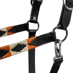 Licol en cuir avec décorations navajo Polo N Equestro Noir