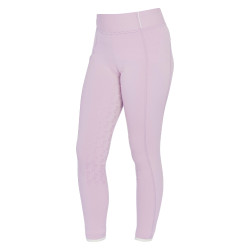 Legging fille cintré avec grip et logo Equestro Lilas Bleu