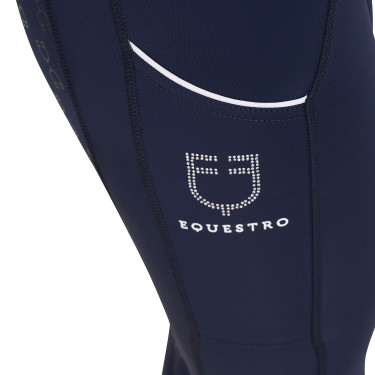 Dameslegging met strass Equestro Marineblazer Marineblauw