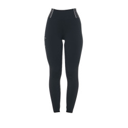 Dameslegging met strass Equestro Zwart