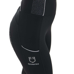 Dameslegging met strass Equestro Zwart