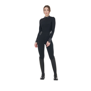 Legging ajusté femme avec strass Equestro Noir Legging ajusté femme avec strass Equestro Noir