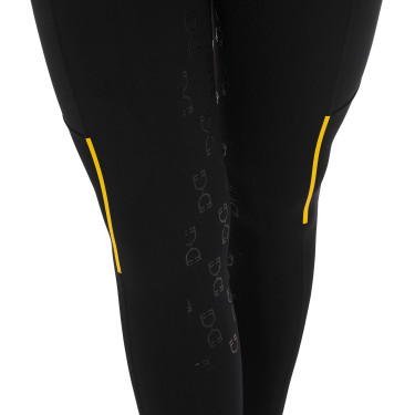 Legging ajusté femme avec inserts en micro-mesh Equestro Noir
