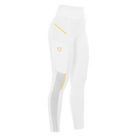 Legging ajusté femme avec inserts en micro-mesh Equestro Blanc