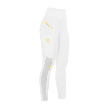 Strakke dameslegging met micro-mesh inzetstukken Equestro Wit