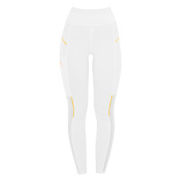 Legging ajusté femme avec inserts en micro-mesh Equestro Blanc