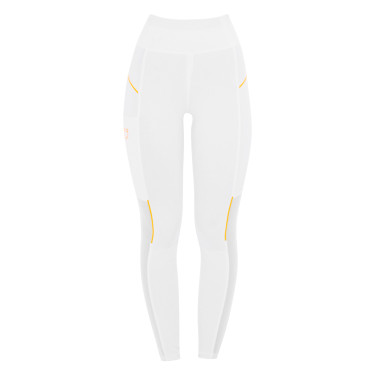 Legging ajusté femme avec inserts en micro-mesh Equestro Blanc