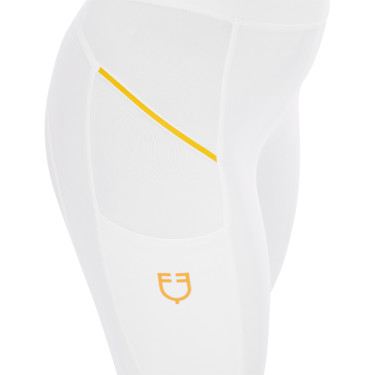 Legging ajusté femme avec inserts en micro-mesh Equestro Blanc