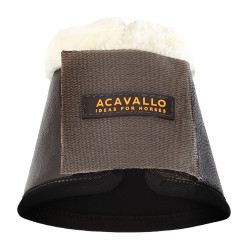 Cloches en cuir écologique mouton avec fermeture velcro Acavallo Marron Cloches en cuir écologique mouton avec fermeture velcro Acavallo Marron