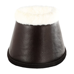 Cloches en cuir écologique mouton avec fermeture velcro Acavallo Marron Cloches en cuir écologique mouton avec fermeture velcro Acavallo Marron