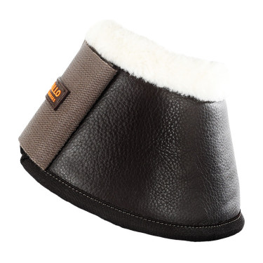 Cloches en cuir écologique mouton avec fermeture velcro Acavallo Marron Cloches en cuir écologique mouton avec fermeture velcro Acavallo Marron