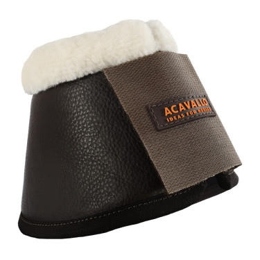 Cloches en cuir écologique mouton avec fermeture velcro Acavallo Marron Cloches en cuir écologique mouton avec fermeture velcro Acavallo Marron