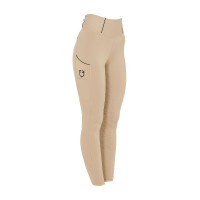 Legging ajustés femme avec grip complet Classic Equestro Encens Beige