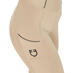 Dameslegging met volledige grip Classic Equestro Wierook Beige