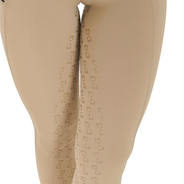 Dameslegging met volledige grip Classic Equestro Wierook Beige