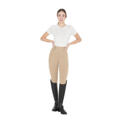 Legging ajustés femme avec grip complet Classic Equestro Encens Beige