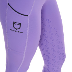 Legging ajustés femme avec grip complet Classic Equestro Violet dahlia