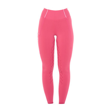 Legging ajustés femme avec grip complet Classic Equestro Chèvrefeuille Rose
