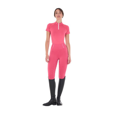 Legging ajustés femme avec grip complet Classic Equestro Chèvrefeuille Rose