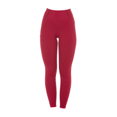 Legging ajustés femme avec grip complet Classic Equestro Scooter Beige