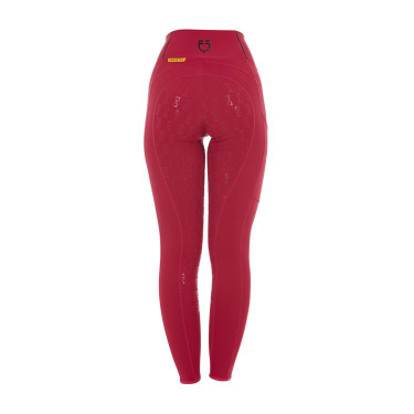 Legging ajustés femme avec grip complet Classic Equestro Scooter Beige