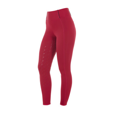 Legging ajustés femme avec grip complet Classic Equestro Scooter Beige