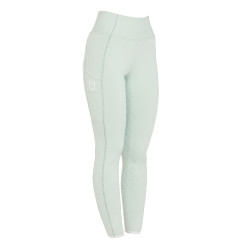 Dameslegging met volledige grip Classic Equestro Lichtgroen