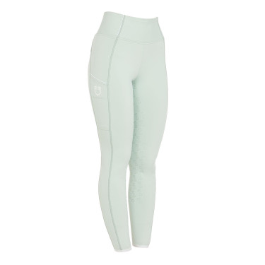 Dameslegging met volledige grip Classic Equestro Lichtgroen
