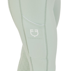 Legging ajustés femme avec grip complet Classic Equestro Vert clair
