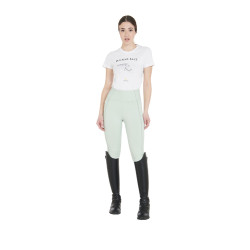Dameslegging met volledige grip Classic Equestro Lichtgroen