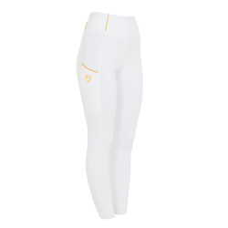 Legging ajustés femme avec grip complet Classic Equestro Blanc