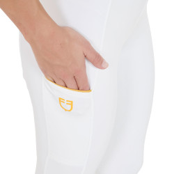 Legging ajustés femme avec grip complet Classic Equestro Blanc