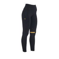 Strakke legging van stretch technisch materiaal dames Kao Light Equestro Zwart / geel