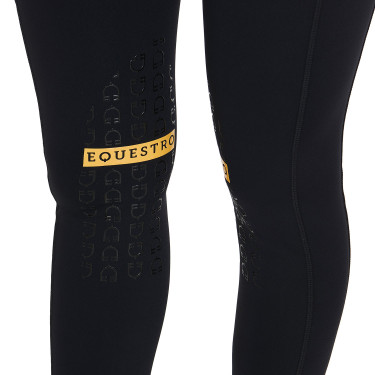 Strakke legging van stretch technisch materiaal dames Kao Light Equestro Zwart / geel
