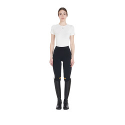 Legging ajustés en tissu technique stretch femme Kao Light Equestro Noir / jaune