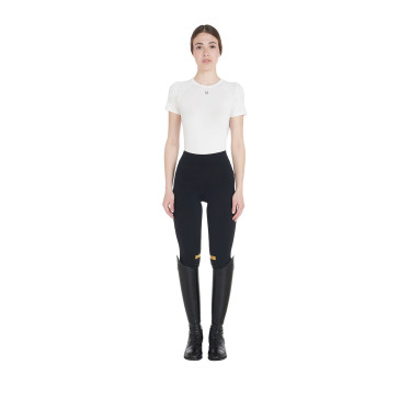 Legging ajustés en tissu technique stretch femme Kao Light Equestro Noir / jaune