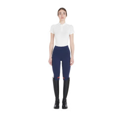 Legging ajustés en tissu technique stretch femme Kao Light Equestro Marine / rouge Bleu