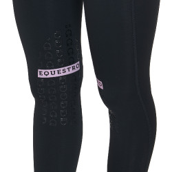 Legging ajustés en tissu technique stretch femme Kao Equestro Noir / lilas
