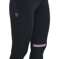 Legging ajustés en tissu technique stretch femme Kao Equestro Noir / lilas