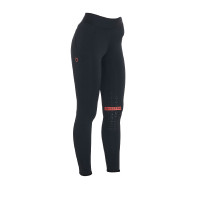 Aansluitende legging van stretch technische stof voor dames Kao Equestro Zwart / lila Aansluitende legging van stretch technische stof voor dames Kao Equestro Zwart / lila